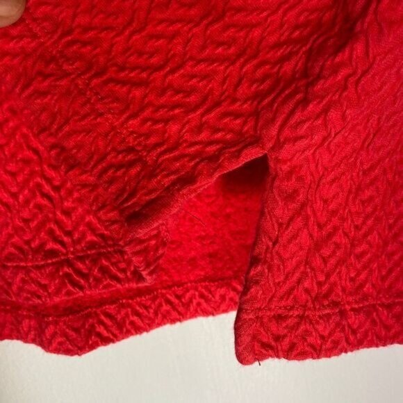 Kim Rogers Women's Small Textured Square Neckline Deep Pink Puckered Fabric Top - Picture 5 of 11